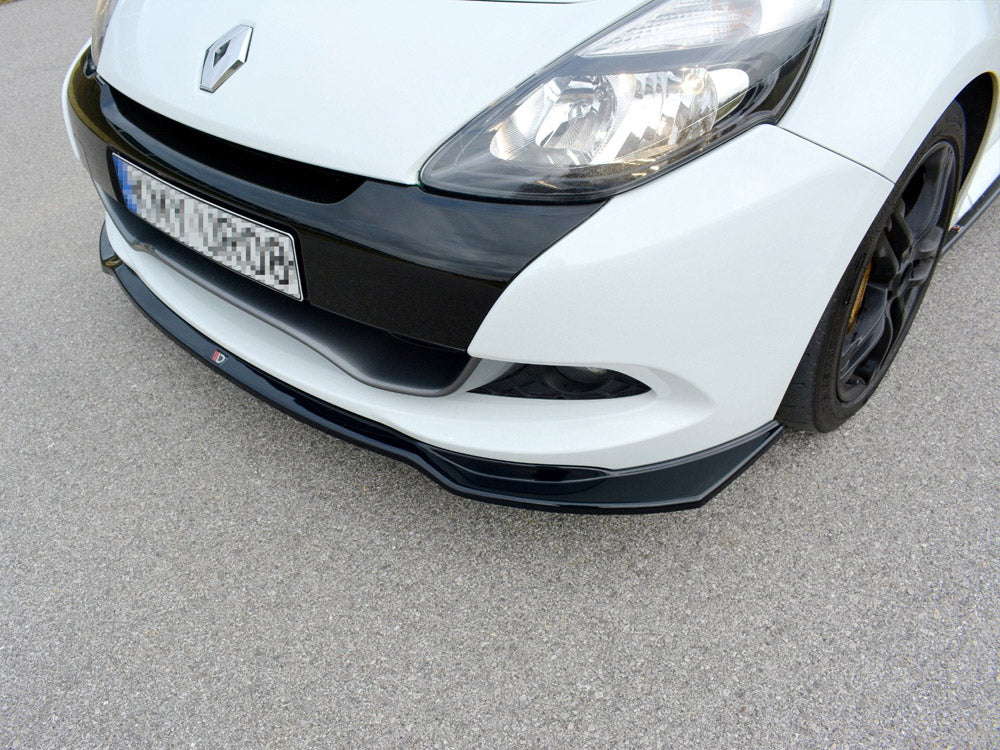 Front Splitter V.1 compatible with Renault CLIO Mk3 RS Facelift (2009-2012)