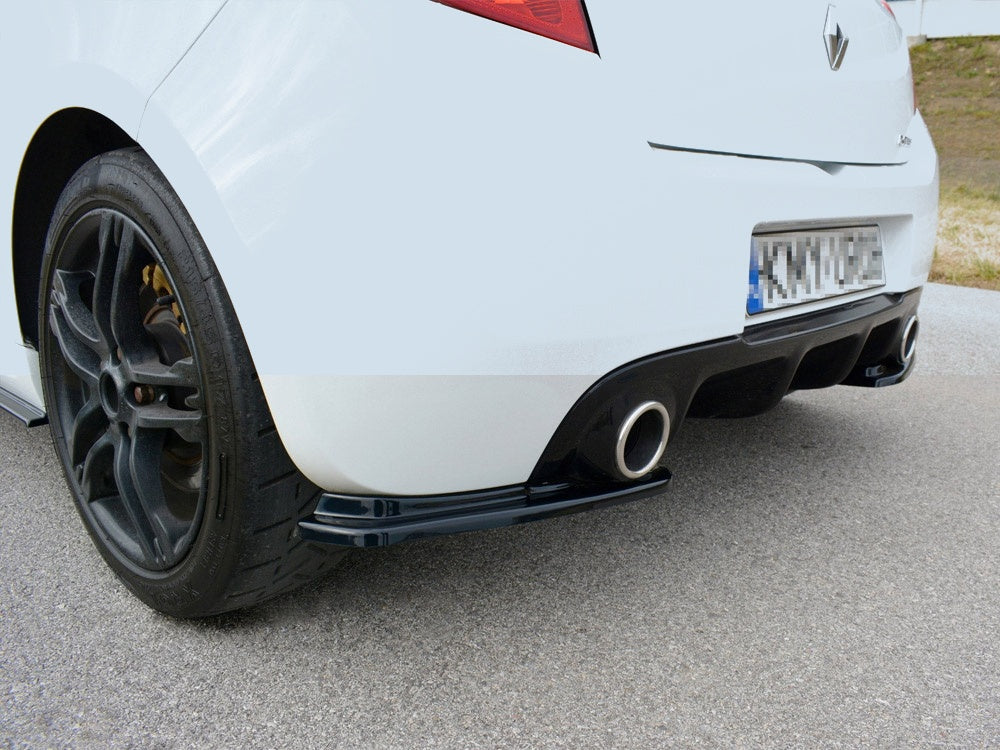 Rear Side Splitters compatible with Renault CLIO Mk3 RS Facelift (2009-2012) - Textured