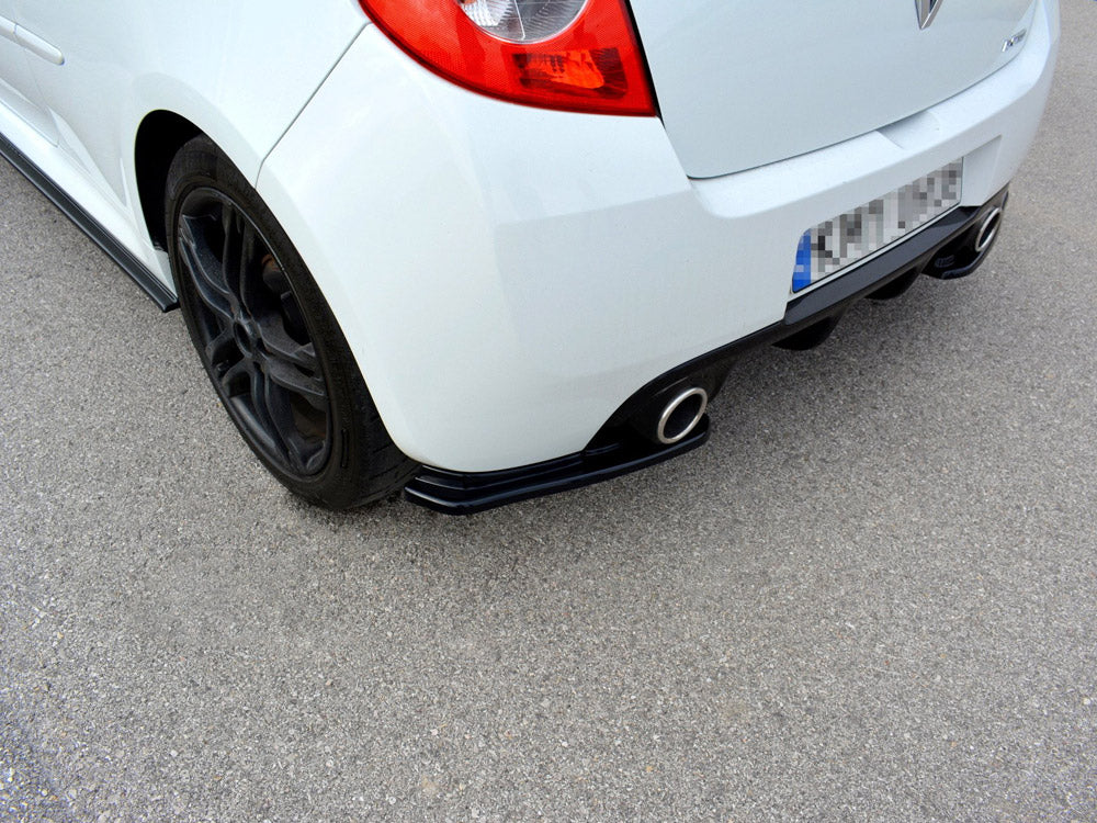 Rear Side Splitters compatible with Renault CLIO Mk3 RS Facelift (2009-2012) - Textured