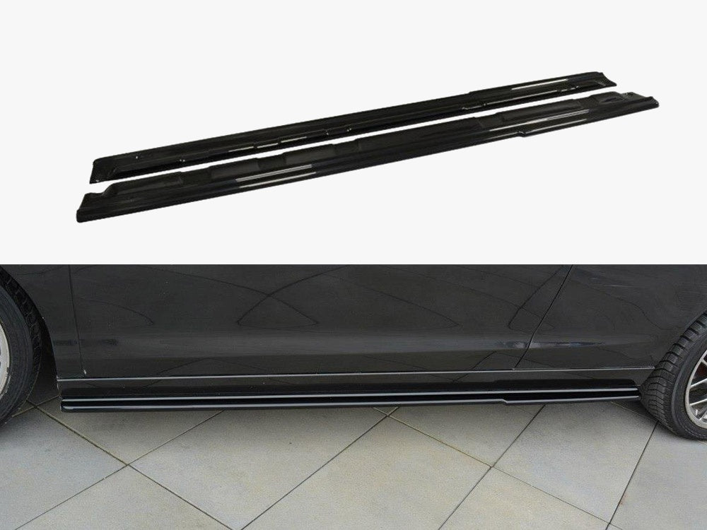 Side Skirts Splitters compatible with Renault Laguna Mk3 Coupe (2008-2015) - Carbon Look