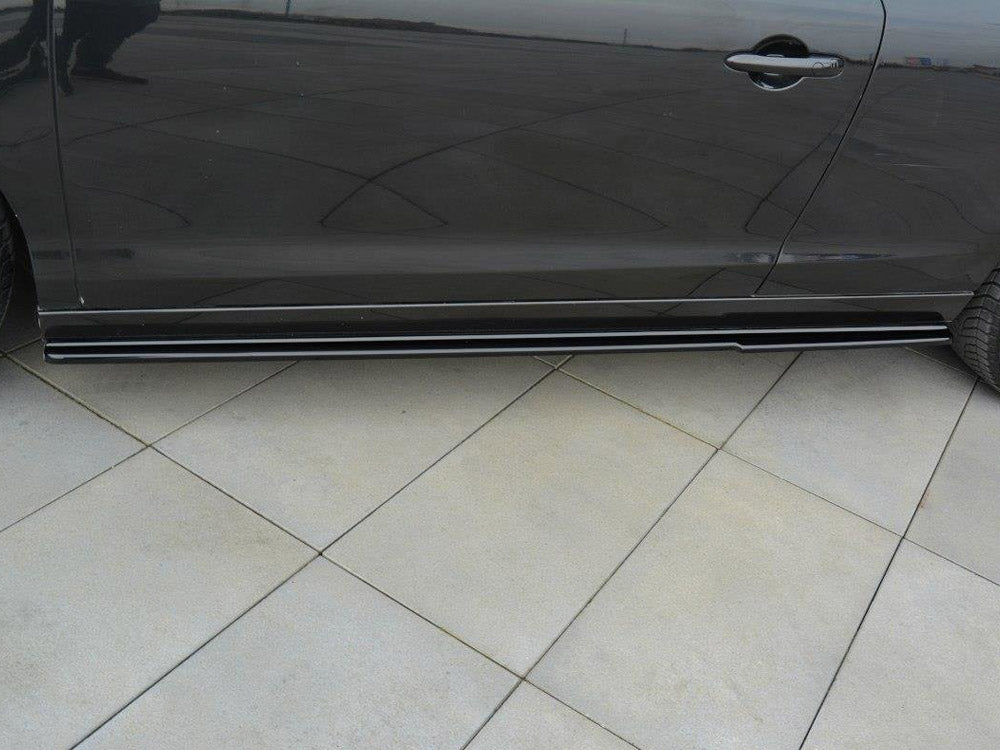 Side Skirts Splitters compatible with Renault Laguna Mk3 Coupe (2008-2015) - Carbon Look