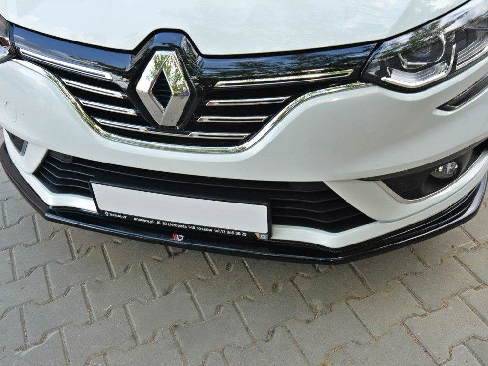 Front Splitter compatible with Renault Megane Mk4 Hatchback (2016-UP) - Carbon Look