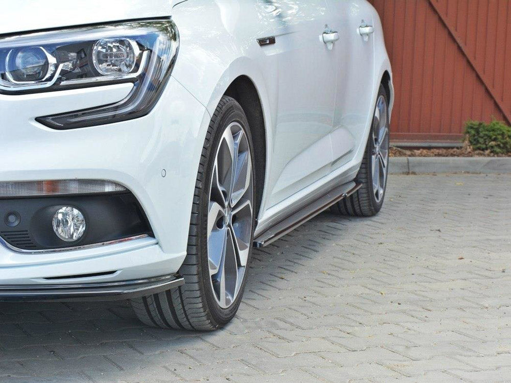Side Skirts Diffusers compatible with Renault Megane Mk4 Hatchback (2016-UP) - Textured