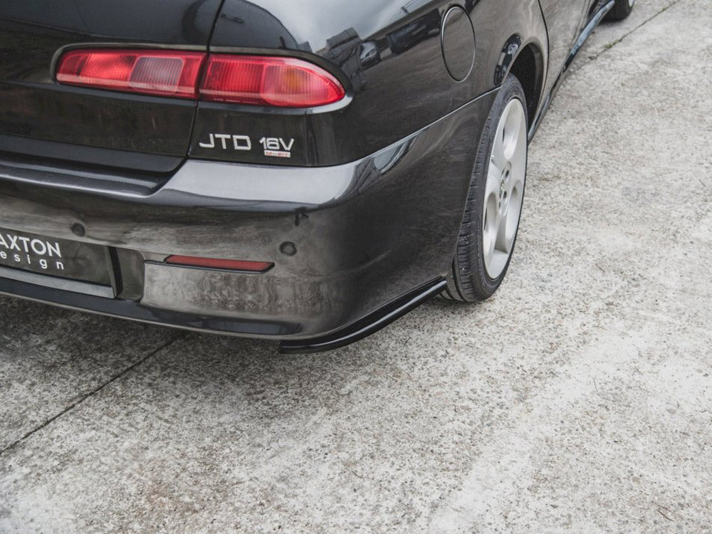 Rear Side Splitters compatible with Alfa Romeo 156 SW Facelift (2003-2006) - Carbon Look