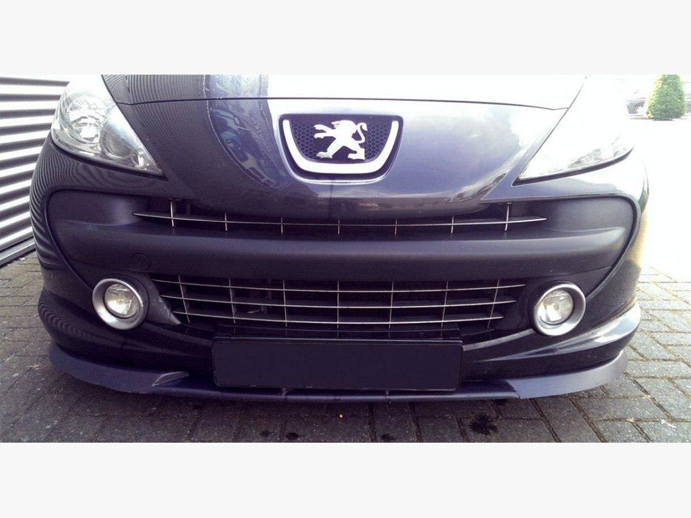 Front Splitter compatible with Peugeot 207 Standard Preface (2006-09) - Carbon Look