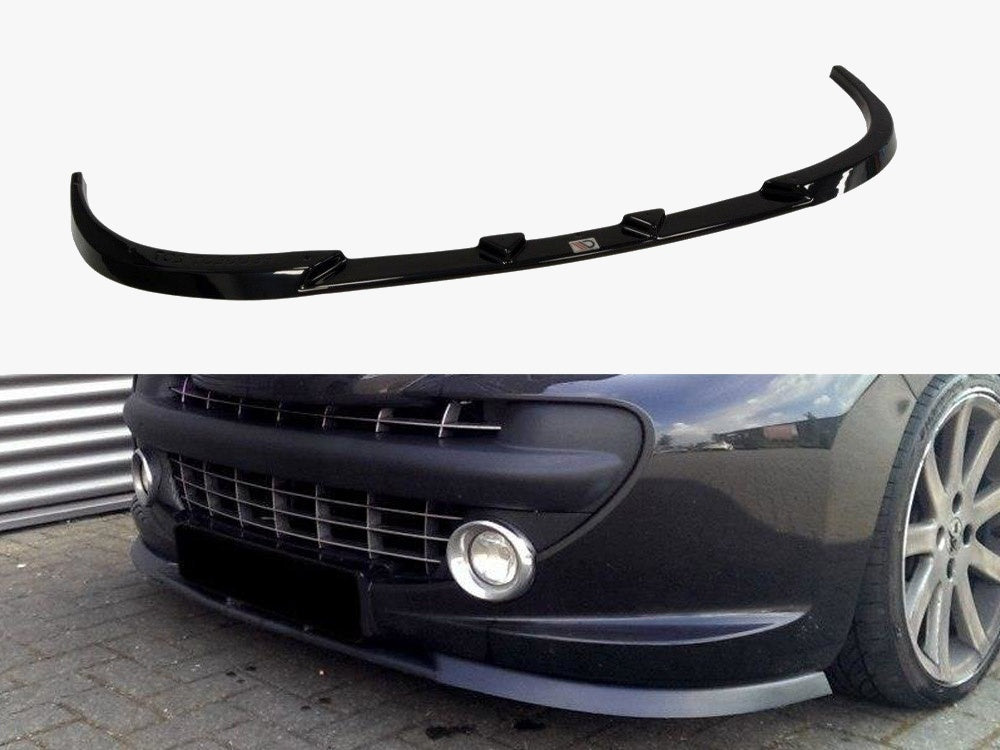 Front Splitter compatible with Peugeot 207 Standard Preface (2006-09) - Carbon Look