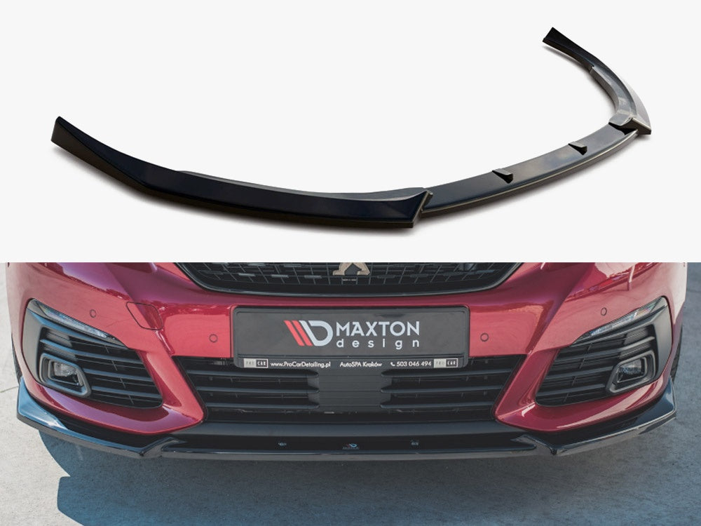 Front Splitter V.1 compatible with Peugeot 308 GT Mk2 Facelift