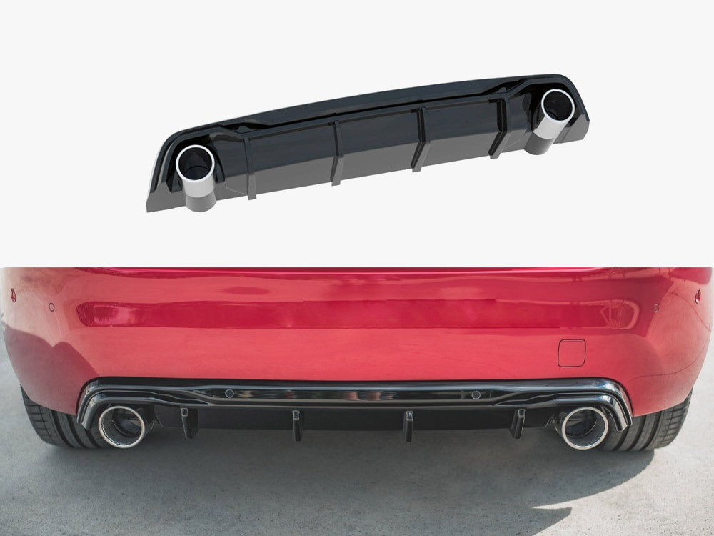 Rear Valance + Exhaust Ends Imitation compatible with Peugeot 308 GT Mk2 Facelift