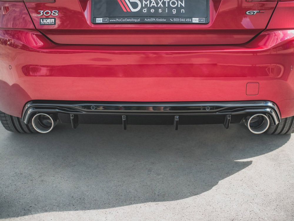 Rear Valance + Exhaust Ends Imitation compatible with Peugeot 308 GT Mk2 Facelift