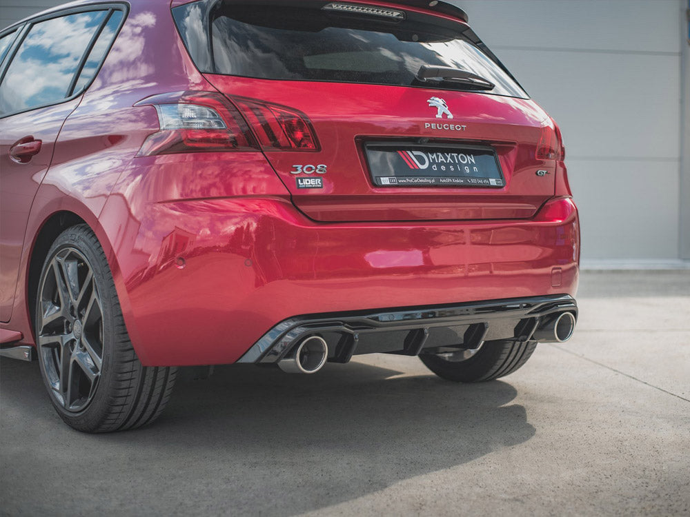 Rear Valance + Exhaust Ends Imitation compatible with Peugeot 308 GT Mk2 Facelift