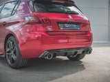 Rear Valance + Exhaust Ends Imitation compatible with Peugeot 308 GT Mk2 Facelift