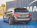 Rear Valance + Exhaust Ends Imitation compatible with Peugeot 308 SW Mk2 Facelift Textured