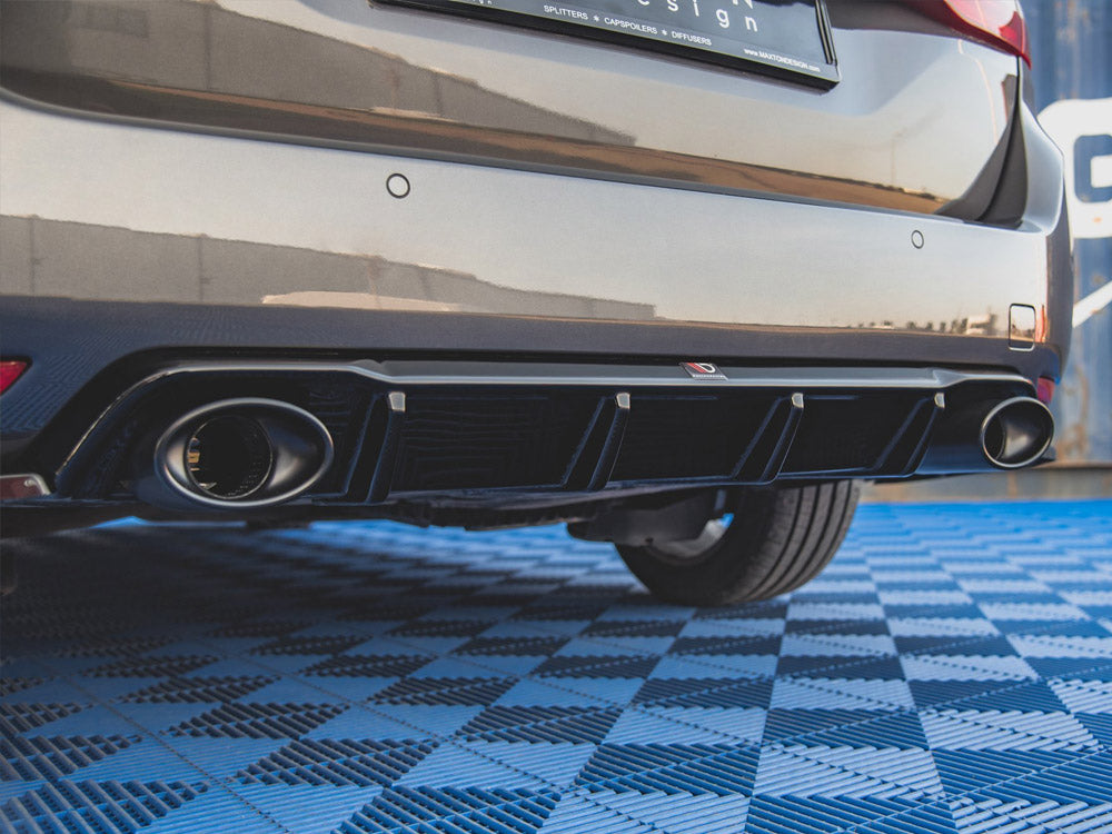 Rear Valance + Exhaust Ends Imitation Peugeot 308 SW Mk2 Facelift TEXTURED