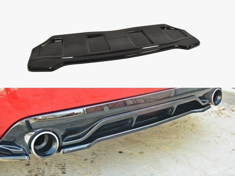 Central Rear Splitter compatible with Peugeot 308 II GTI (Without Vertical Bars)