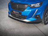 Front Splitter V.2 compatible with Peugeot 2008 Mk2 - Carbon Look