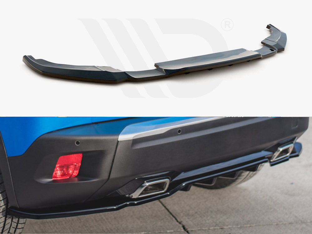 MAXTON DESIGN Central Rear Splitter (W/ Vertical Bars) Peugeot 2008 MK2 (2019-)
