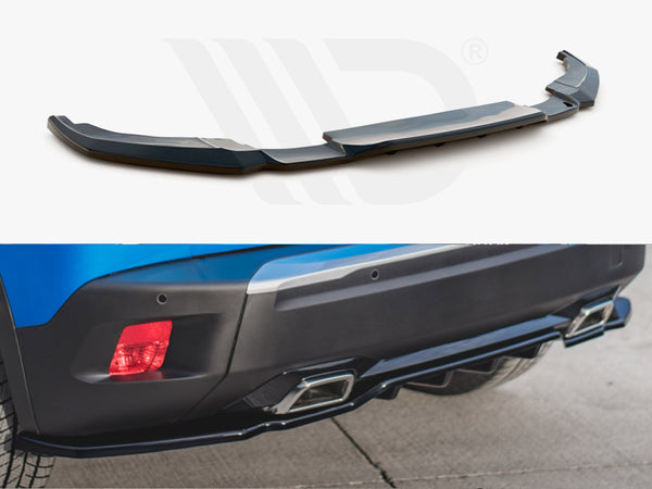 MAXTON DESIGN Central Rear Splitter (W/ Vertical Bars) Peugeot 2008 MK2 (2019-)