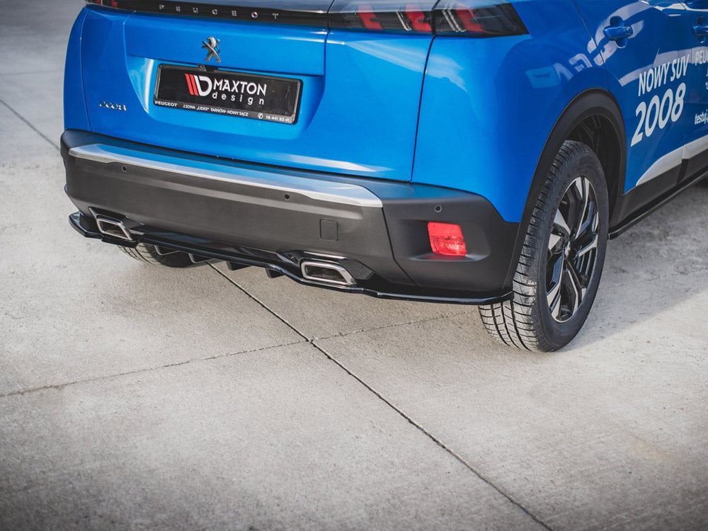 MAXTON DESIGN Central Rear Splitter (W/ Vertical Bars) Peugeot 2008 MK2 (2019-)