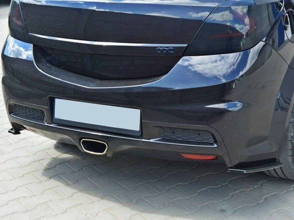 Rear Side Splitters compatible with Opel Astra H (For OPC / VXR) - Carbon Look