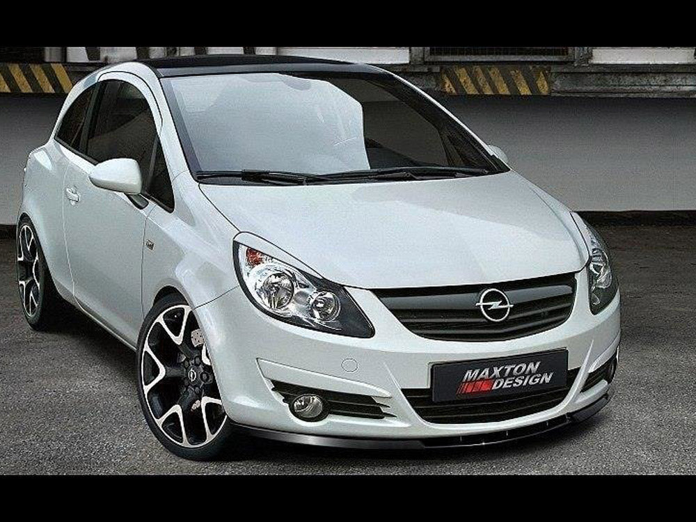 Front Splitter compatible with Opel Corsa D (Preface) - Carbon Look