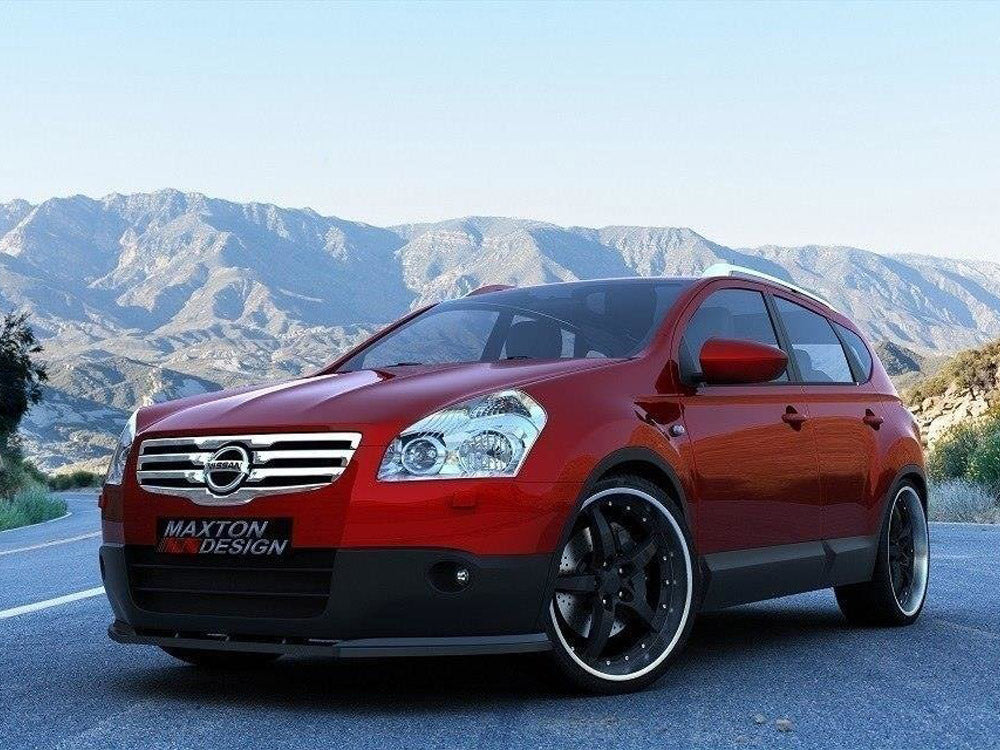 Front Splitter compatible with Nissan Qashqai (Preface) (2007-2009) - Textured
