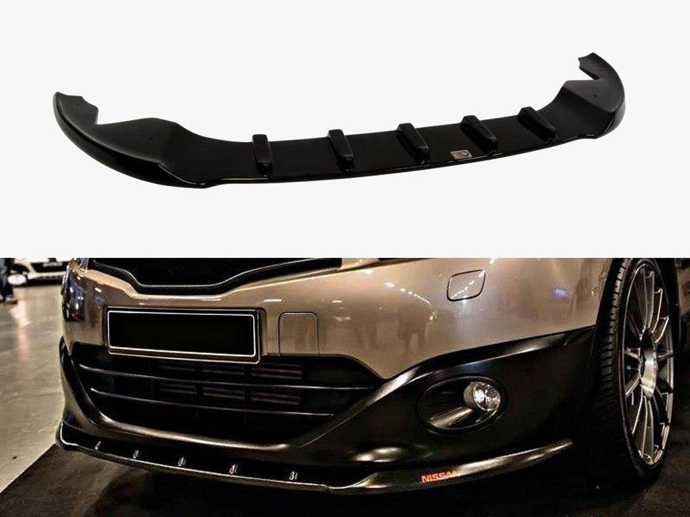 Front Splitter compatible with Nissan Qashqai (Facelift) (2009-2013) - Carbon Look