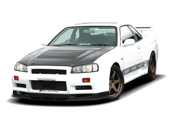 Front Splitter  Nissan Skyline R34 GTR (For 2299 Bumper) GTR Look (1998-2002)