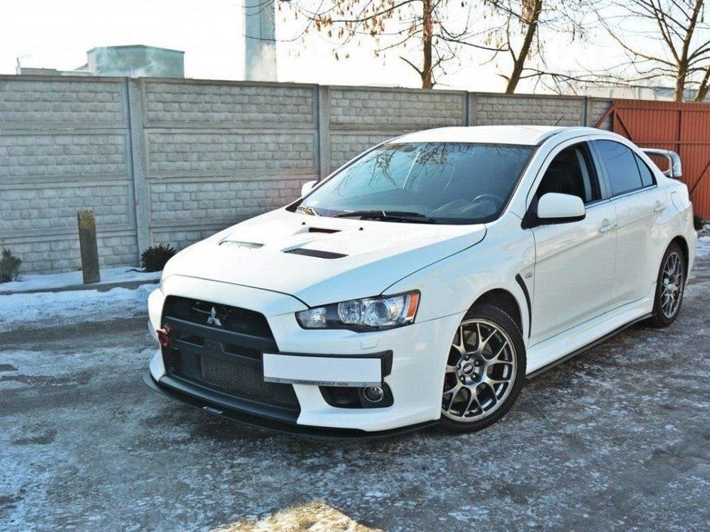 Front Racing Splitter V.3 compatible with Mitsubishi Lancer EVO X (2005-2017)