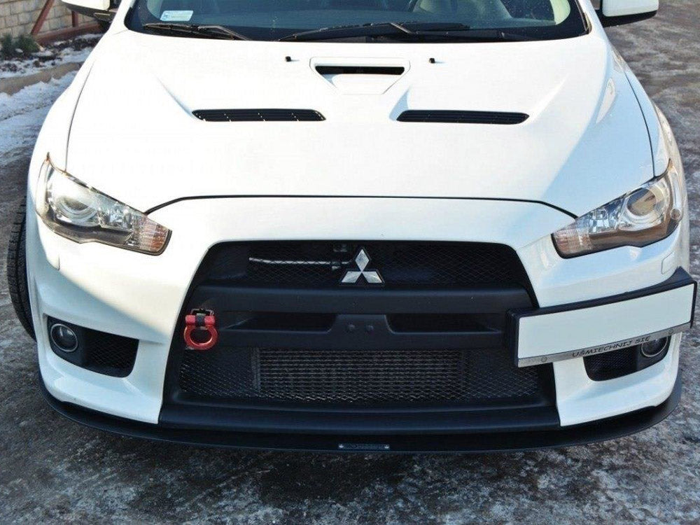 Front Racing Splitter V.3 compatible with Mitsubishi Lancer EVO X (2005-2017)