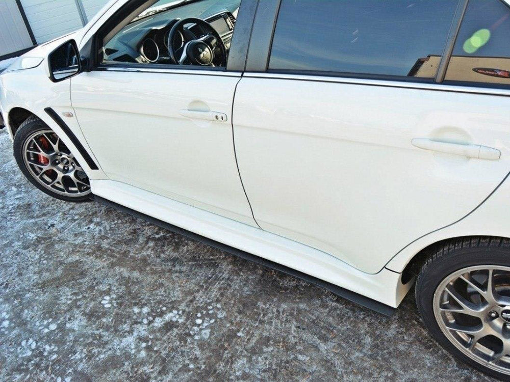 Racing Side Skirts Diffusers compatible with Mitsubishi Lancer EVO X (2007-2015)