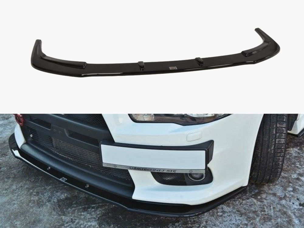 Front Splitter V.1 compatible with Mitsubishi Lancer EVO X (2007-2015)