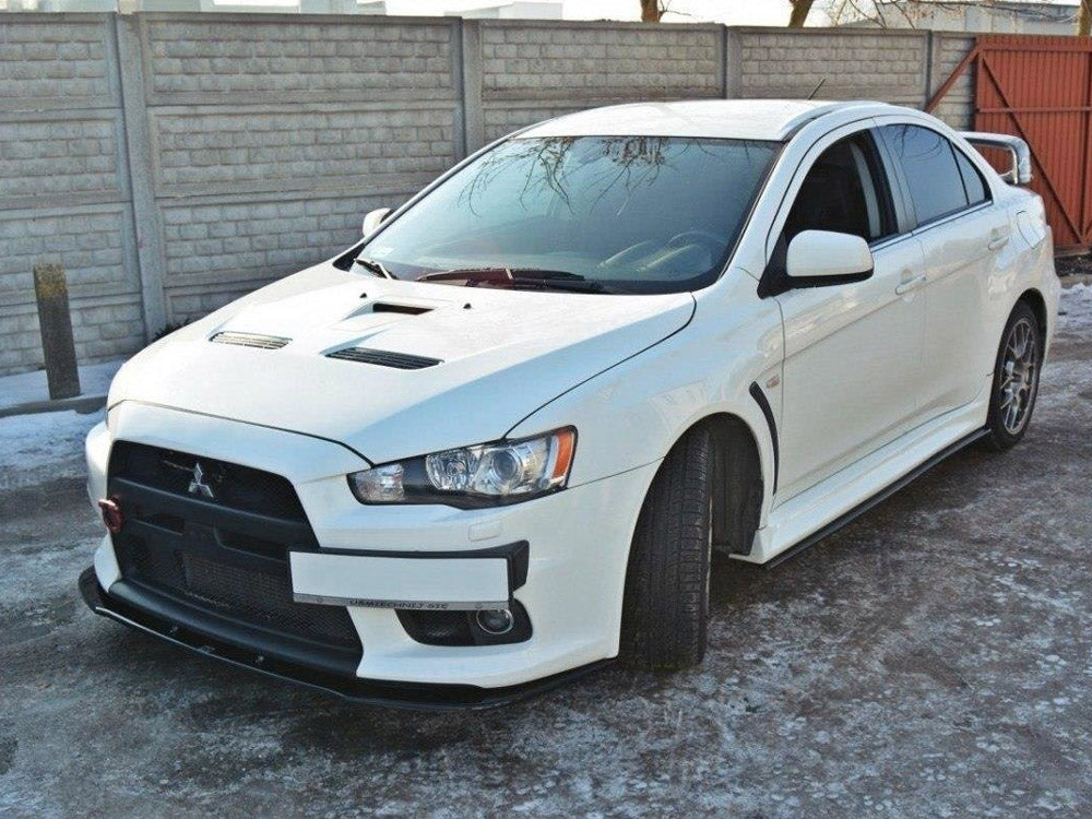 Front Splitter V.1 compatible with Mitsubishi Lancer EVO X (2007-2015)
