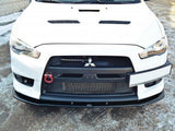 Front Splitter V.1 compatible with Mitsubishi Lancer EVO X (2007-2015)