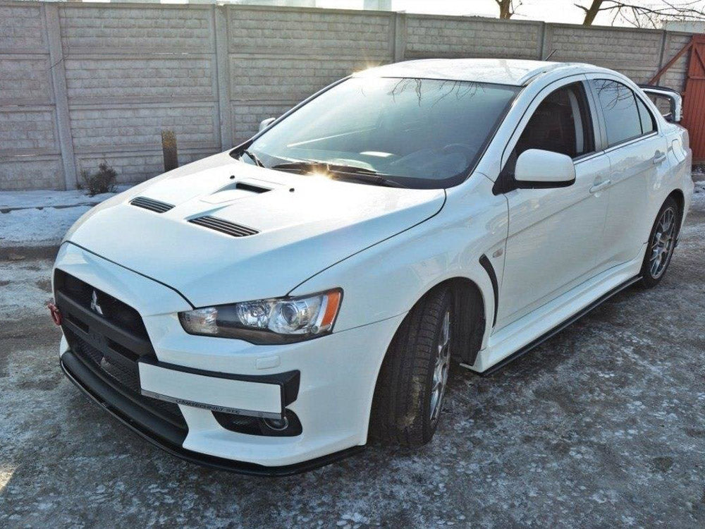 Front Splitter V.2 compatible with Mitsubishi Lancer EVO X (2007-2015)