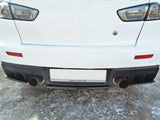 Central Rear Splitter compatible with Mitsubishi Lancer EVO X (W/vertical Bars) - Textured