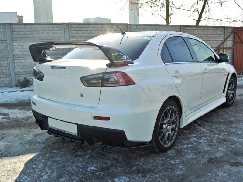 Central Rear Splitter Mitsubishi Lancer EVO X (W/vertical Bars) (2007-2015)