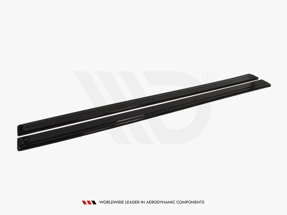 Side Skirts Diffusers compatible with Mitsubishi Lancer EVO X US Version (2007-2015) - Carbon Look