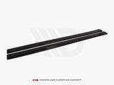Side Skirts Diffusers compatible with Mitsubishi Lancer EVO X US Version (2007-2015) - Carbon Look