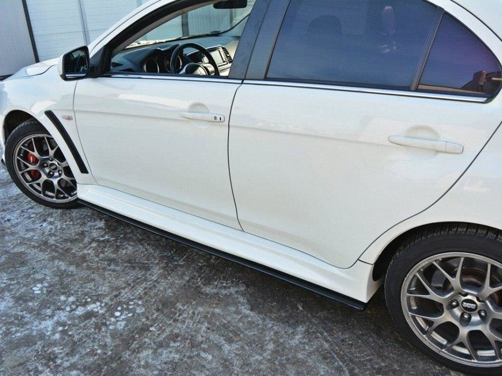 Side Skirts Diffusers compatible with Mitsubishi Lancer EVO X US Version (2007-2015)