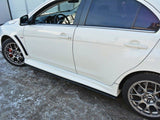 Side Skirts Diffusers compatible with Mitsubishi Lancer EVO X US Version (2007-2015) - Carbon Look