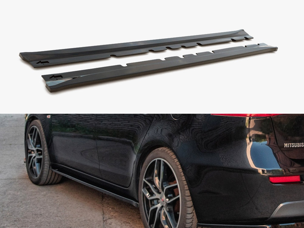 Side Skirts Diffusers compatible with Mitsubishi Lancer Mk8 (2007-2016)