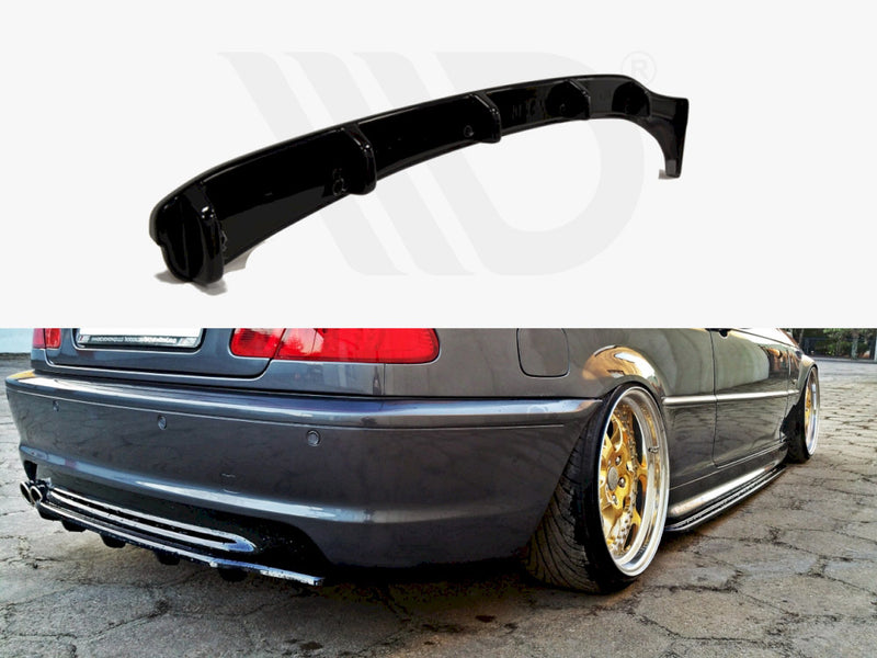 MAXTON DESIGN Central Rear Splitter (Vertical Bars) BMW 3 E46 Coupe M-Pack