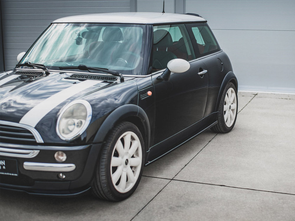 Side Skirts Splitters compatible with MINI Cooper/ ONE R50 (2001-2006) - Carbon Look