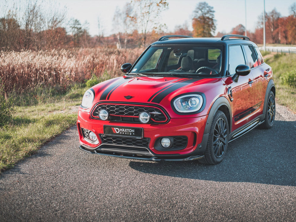 Front Splitter V.2 compatible with MINI Countryman Mk2 F60 JCW - Carbon Look