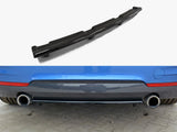 Central Rear Splitter (Vertical Bars) compatible with BMW 4 Coupe / Gran Coupe / Cabrio M-Pack F32 / F36 / F33 - Carbon Look