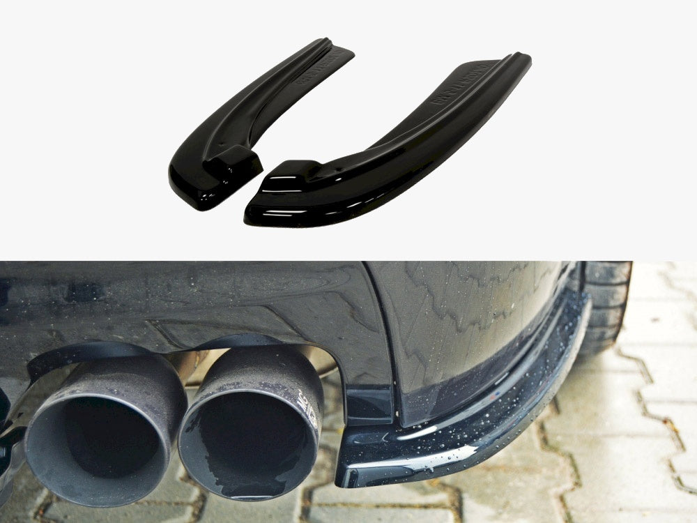 Rear Side Splitters compatible with BMW 5 F11 M-Pack (Fits TWO Double Exhaust Ends)
