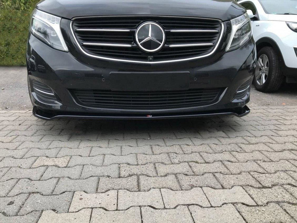 Front Splitter V.3 compatible with Mercedes V-Class W447 - Carbon Look