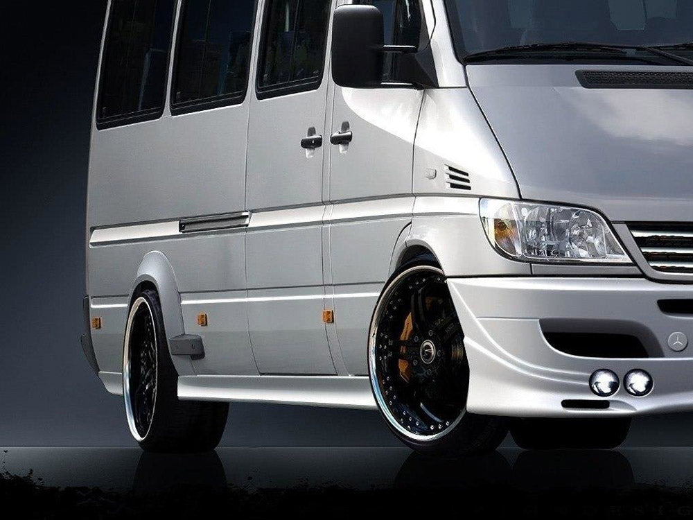 Side Skirts compatible with Mercedes Sprinter I FL / VW LT 96-06 - Different Sizes (4 Elements). This Side Skirts Fits Twin Wheels Version.