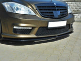 Front Splitter compatible with Mercedes S-Class W221 AMG - Carbon Look
