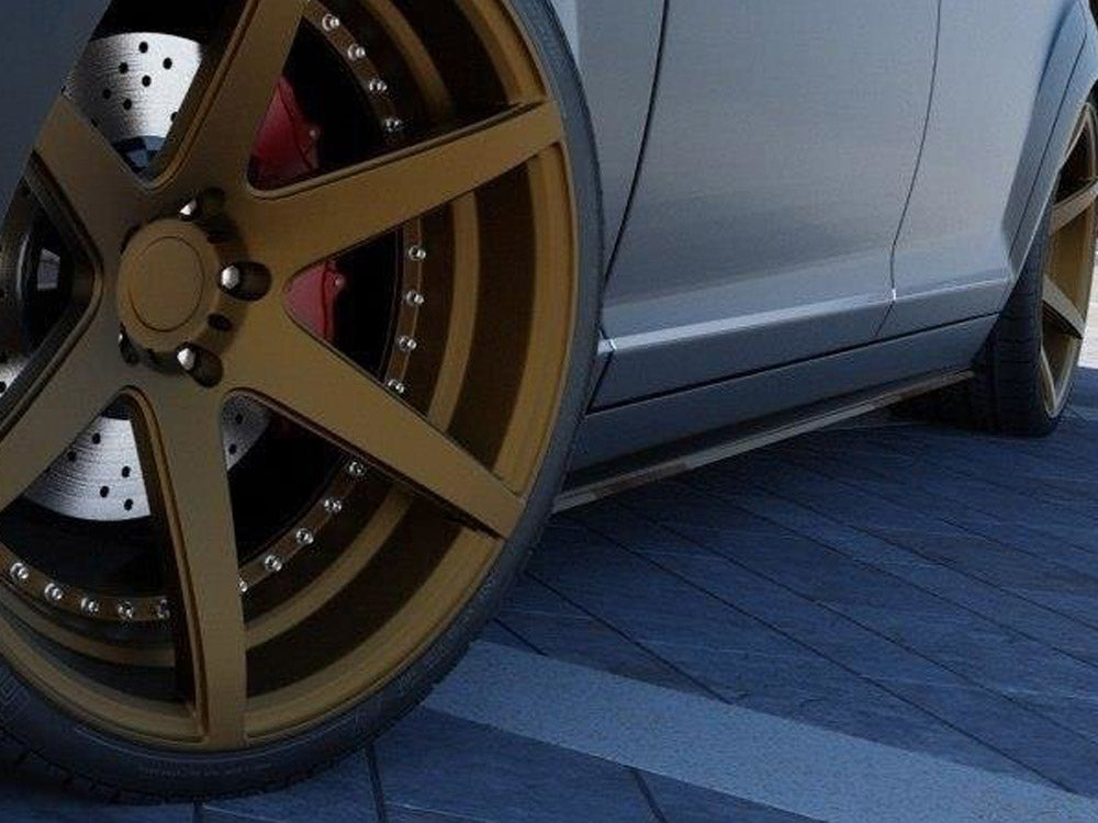 Side Skirts Diffusers compatible with Mercedes S-Class W221 Long - Textured
